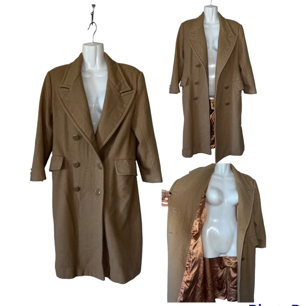 Vintage WOOLRICH Camel Tan Heavy Winter Peacoat (petite)